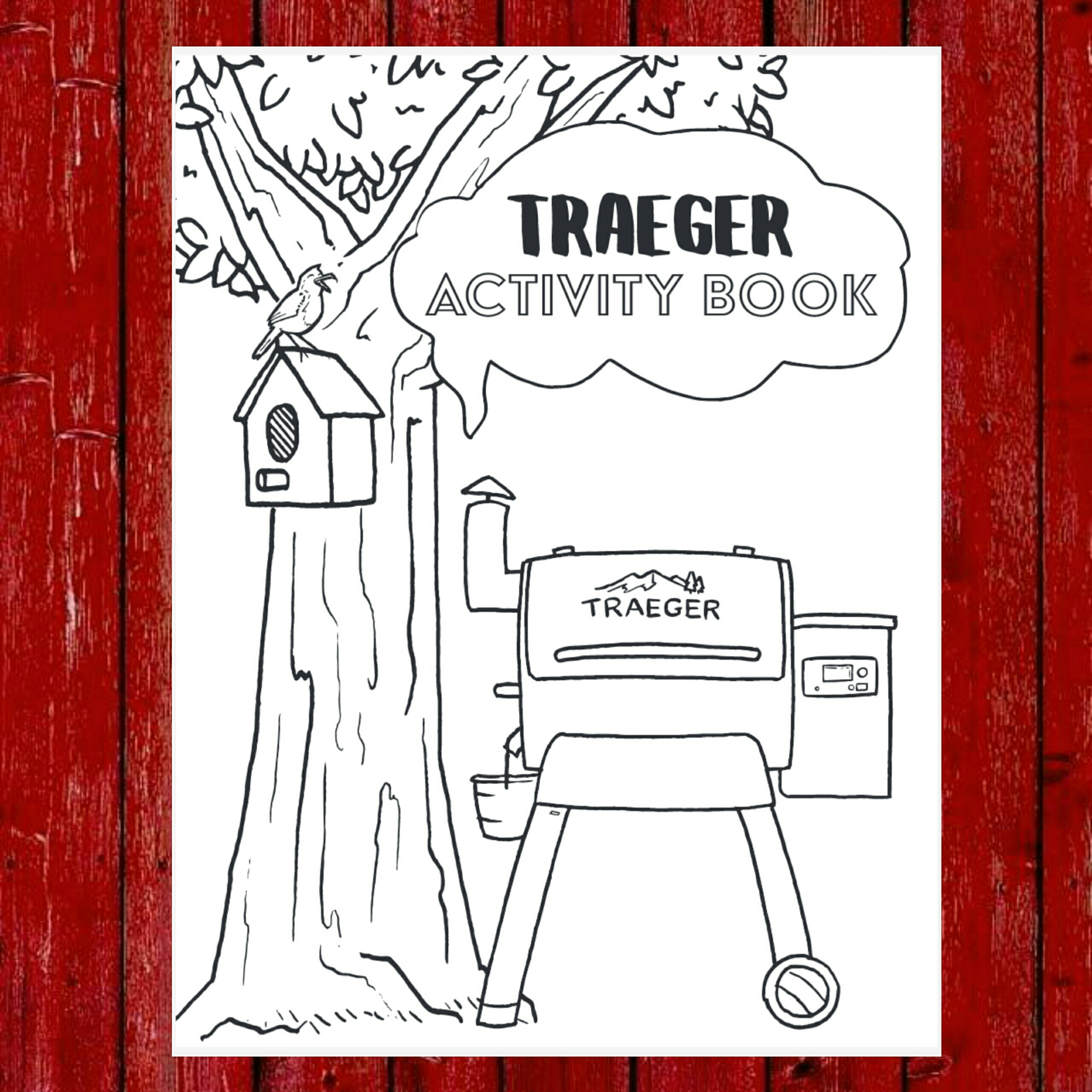 traeger coloring book cover