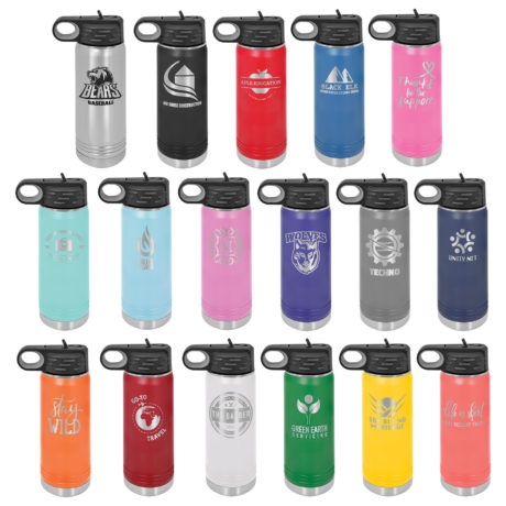stainless steel 20 oz bottle colors engraved