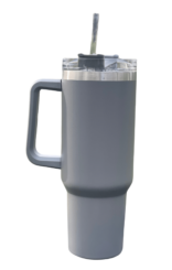 Woodys Premium 40oz Stainless Steel Handle Cup With Straw
