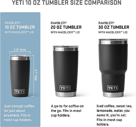 YETI Rambler 10 oz Tumbler with MagSlider Lid-Rescue Red