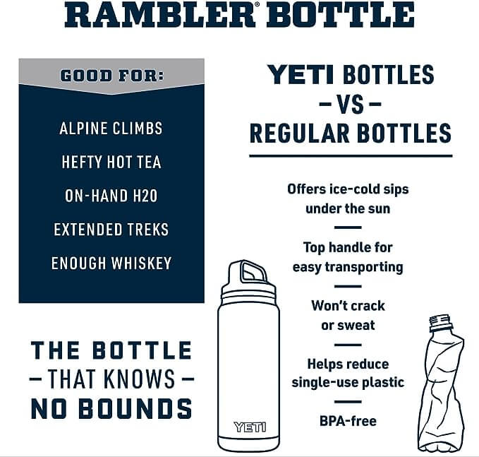 YETI Rambler Bottle - 26 oz. - Chug Cap - Nordic Purple - TackleDirect