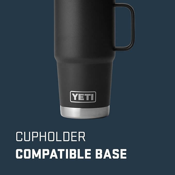 YETI Rambler 20oz Travel Mug, Vacuum Insulated with Stronghold Lid-Black
